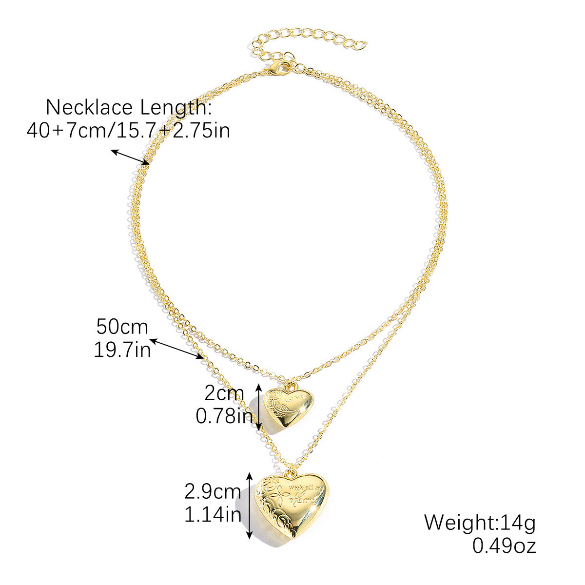 Heart-shaped Necklace Couple Gifting Advanced All-match
