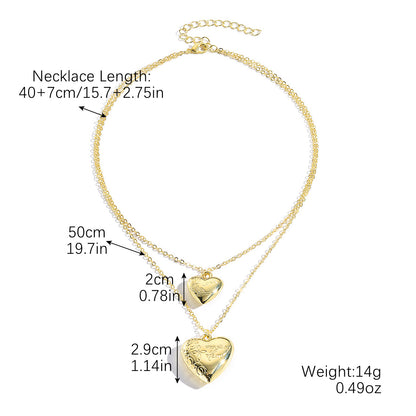 Heart-shaped Necklace Couple Gifting Advanced All-match