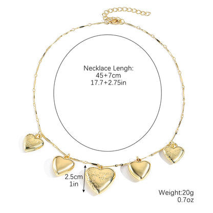 Heart-shaped Necklace Couple Gifting Advanced All-match